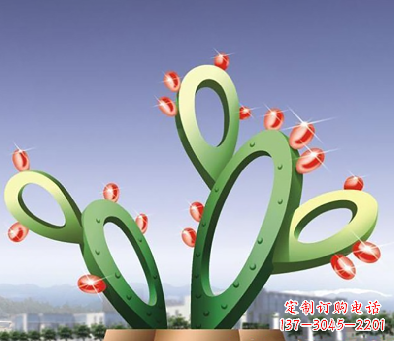 昆明仙人掌不锈钢雕塑
