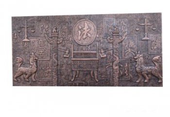 昆明紫铜法字獬豸浮雕