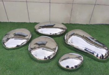 昆明镜面不锈钢城市创意鹅卵石雕塑